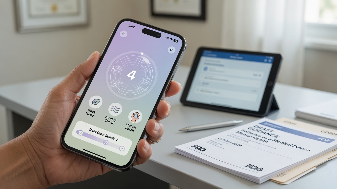 Editorial photograph related to FDA & Regulation: FDA Issues Draft Guidance on Software as a Medical Device for Mental Health Apps